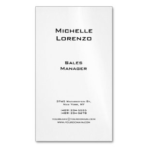 Professionell Modern Einfach Schwarz & Weiß Magnetische Visitenkarte