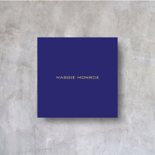 Professionell Modern Minimalistisch Königlich Luxu Quadratische Visitenkarte
