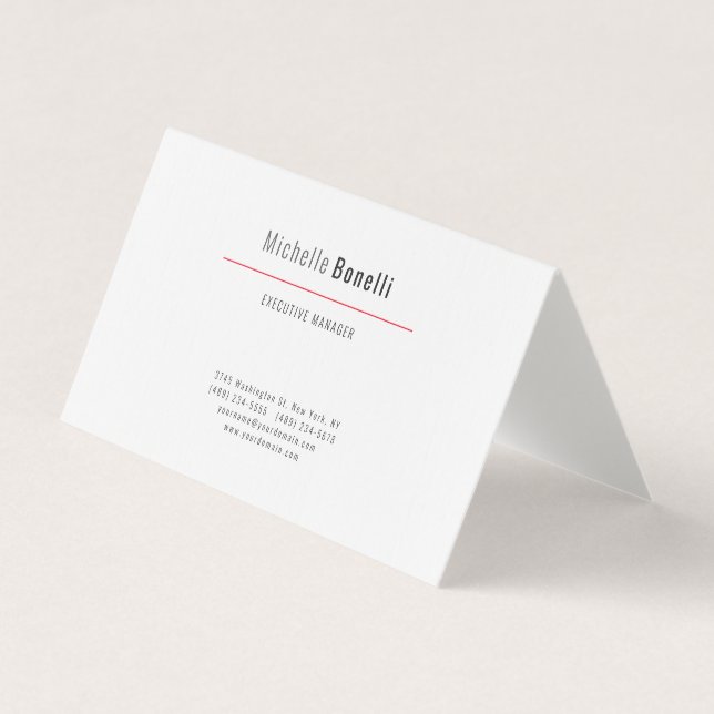 Professionell Modern Minimalistisch Schlicht Visitenkarten (Vorderseite)