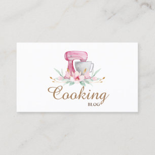 Professionell, Modern, Mixer, Blumen, Kochen Visitenkarte