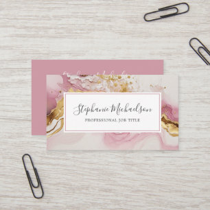 Professionell Modern Rosa Gold Abstrakt Visitenkarte