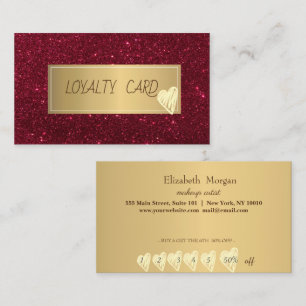 Professionell Modern Rotes Glitter, Rahmen, Golden Treuekarte
