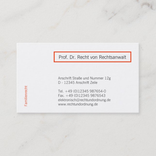 professionell modern visitenkarte (Vorderseite)