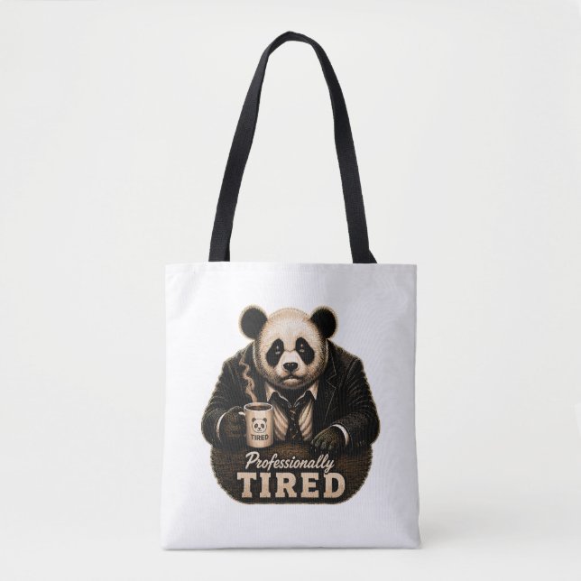 Professionell müder Panda-Caffee-Liebhaber (Vorderseite)