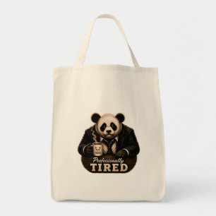 Professionell müder Panda-Caffee-Liebhaber Tragetasche