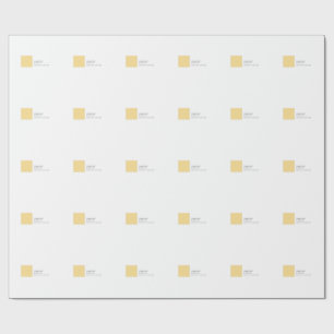 Professionell schlicht minimalist modern gelb weiß geschenkpapier