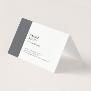 Professionell schlicht minimalist modern grau weiß visitenkarten