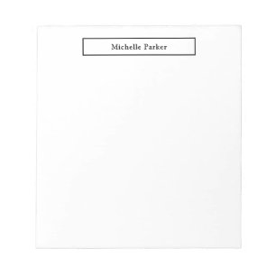 Professionell schlicht minimalist modern schwarz w notizblock