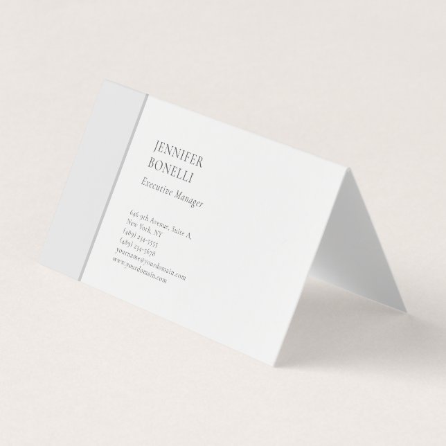 Professionell schlicht minimalist modern trendy  visitenkarten (Vorderseite)