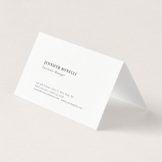 Professionell schlicht minimalist modern trendy visitenkarten (Vorderseite)