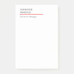 Professionell schlicht minimalistischer moderner T Post-it Klebezettel