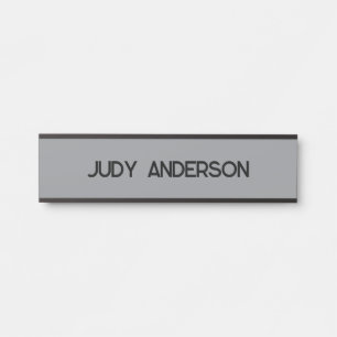 Professionell Schlicht Modern Elegant Grau Türschild