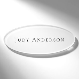 Professionell Schlicht Modern Elegant Ihr Name Namenschild