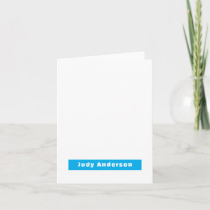 Professionell Schlicht Modern Elegant Name Blau We