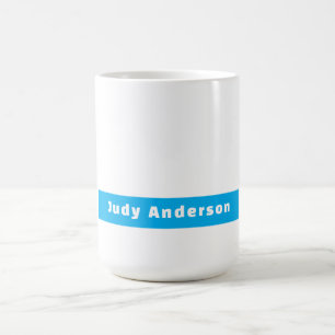 Professionell Schlicht Modern Elegant Name Blau We Kaffeetasse