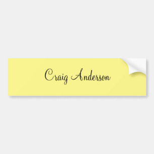 Professionell schlicht modern elegante hellgelbe F Autoaufkleber