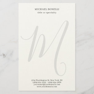 Professionell Schlicht Modern Minimalistisch Monog Briefpapier