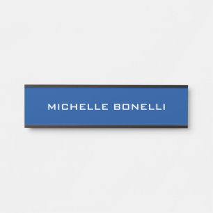 Professionell Schlicht Modern Tiefblau Türschild