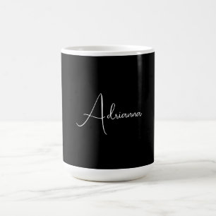 Professionell schwarze Handschrift mit Ihrem Namen Kaffeetasse