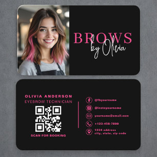 Professionelle Augenbrauen-Künstlerin Foto-QR-Code Visitenkarte