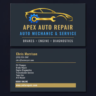 Professionelle Autoreparaturdienste Visitenkarte