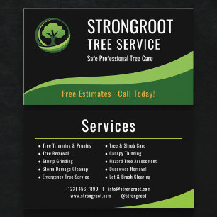Professionelle Baumpflege Arborist Unternehmen Visitenkarte