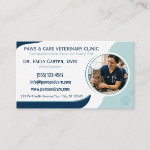 Professionelle benutzerdefinierte Foto-Veterinärka Visitenkarte