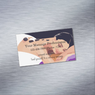 Professionelle beruhigende Massage Magnetische Visitenkarte