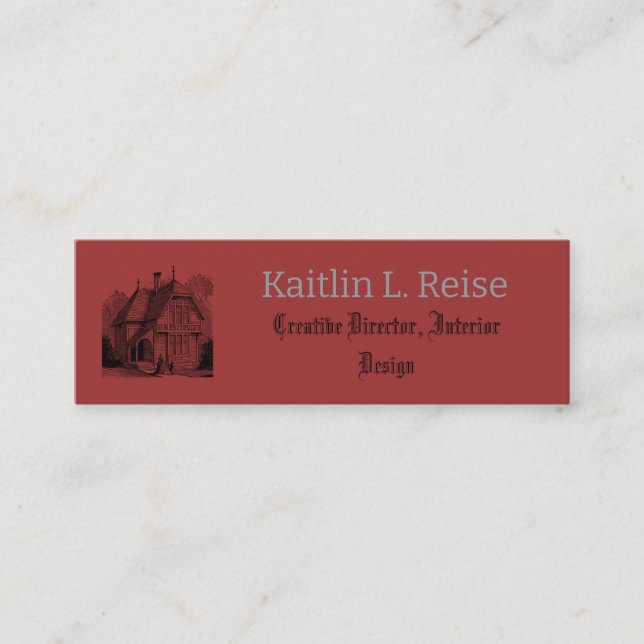 Professionelle Betreuung von Innenarchitekten Mini Visitenkarte (Vorderseite)