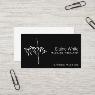 Professionelle botanische Bambus-Illustration Visitenkarte