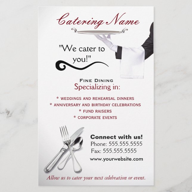 Professionelle Catering-Flugblätter Flyer (Vorne)