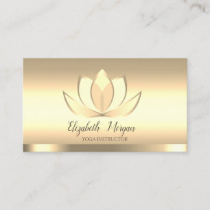 Professionelle Chic Gold Lotusblume Yoga Visitenkarte