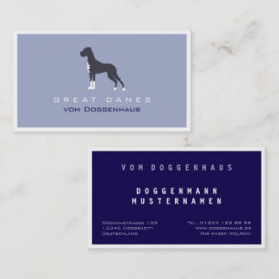 Professionelle Deutsche Dogge blau taupe Visitenkarte