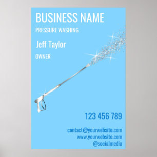 Professionelle Druckreinigung Power Washing Reinig Poster