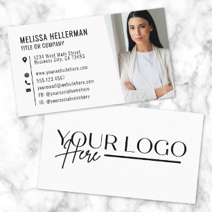Professionelle einfache Foto-Logo Visitenkarte