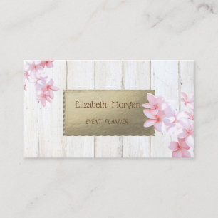 Professionelle Elegant Holztextur,Blume Visitenkarte
