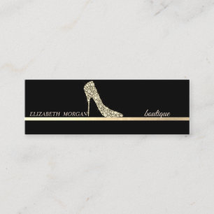 Professionelle Elegante, Gold Diamanten High Heels Mini Visitenkarte