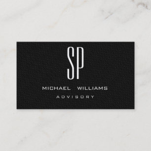 PROFESSIONELLE ELEGANTE MINIMALISTISCHE Schwarze Visitenkarte