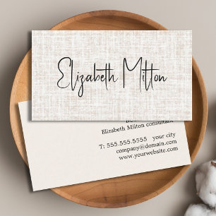 Professionelle elegante Textur Beige Pastell Visitenkarte