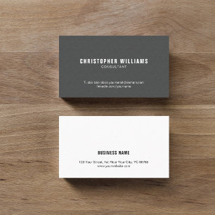 Professionelle elegante Textur Grau Weiß Berater Visitenkarte
