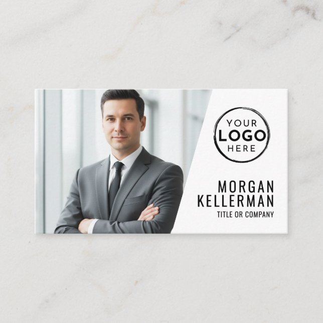 Professionelle Foto-QR-Code Firma Ihr Logo Visitenkarte (Vorderseite)
