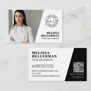 Professionelle Foto-QR-Code-Firma Ihr Logo Visitenkarte