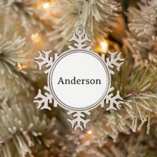 Professionelle Geschäft Schneeflocken Zinn-Ornament