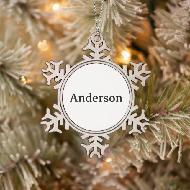Professionelle Geschäft Schneeflocken Zinn-Ornament (Baum)