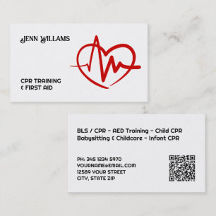 Professionelle Geschäftskarten für CPR-Ausbilder m Visitenkarte