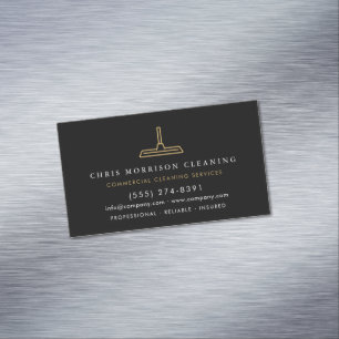 Professionelle gewerbliche Reinigung Black Gold Magnetische Visitenkarte