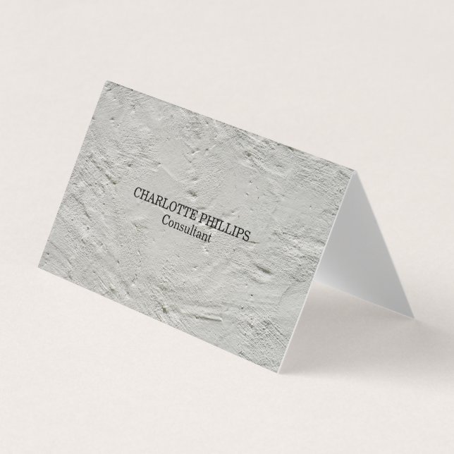 Professionelle graue Wandtextur minimalist schlich Visitenkarten (Vorderseite)