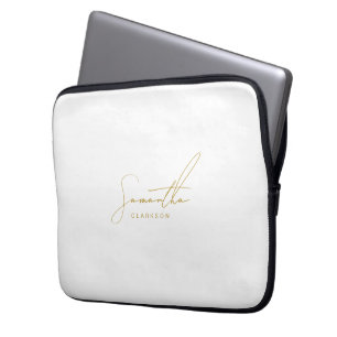 Professionelle handgeschriebene Gold-Schrift-Typog Laptopschutzhülle