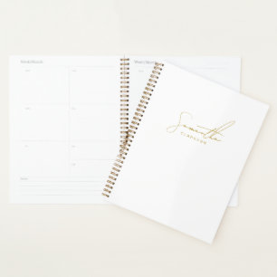 Professionelle handgeschriebene Gold-Schrift-Typog Planer