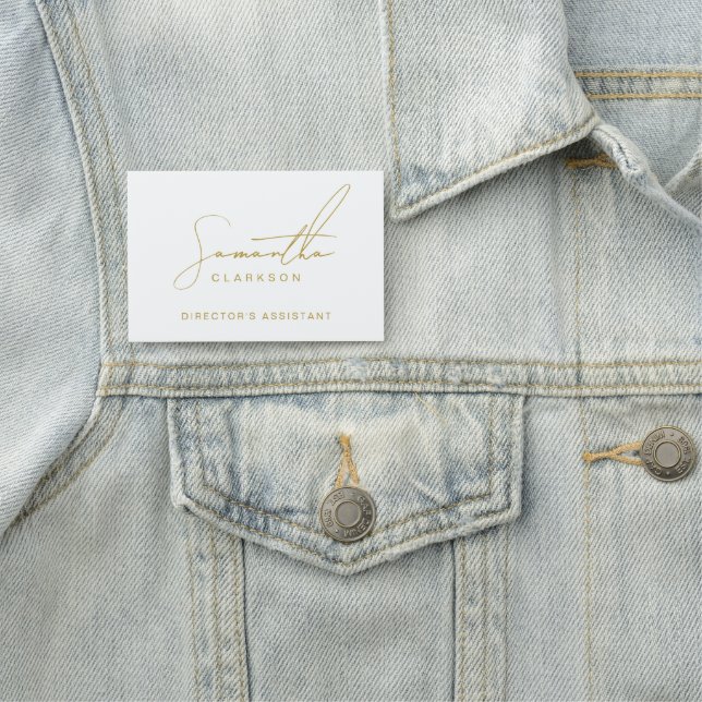 Professionelle handgeschriebene Goldschrift-Typogr Namensschild (Beispiel)